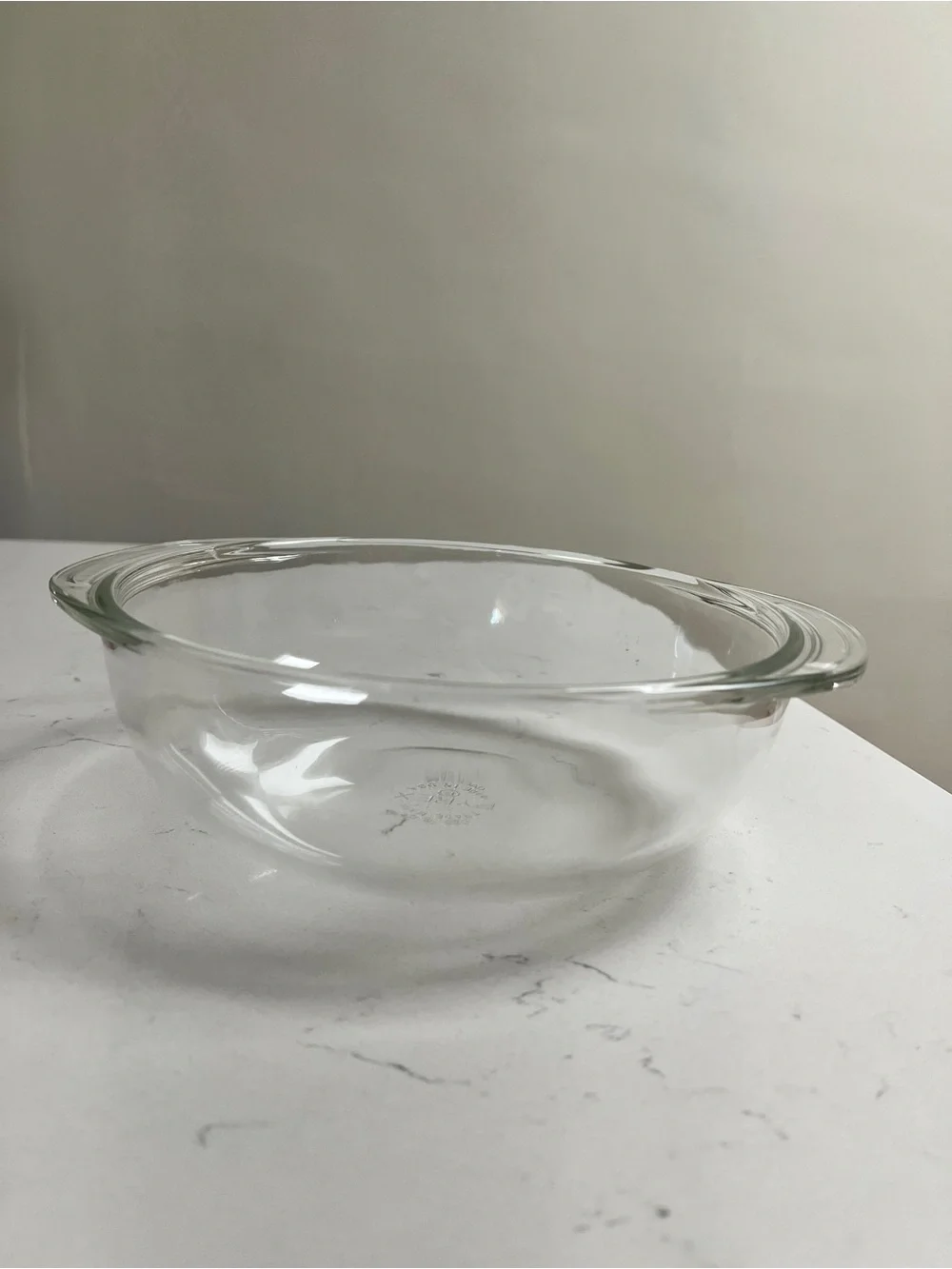 PYREX Clear Glass Mixing Bowl with Pouring Lip 1/2 quart